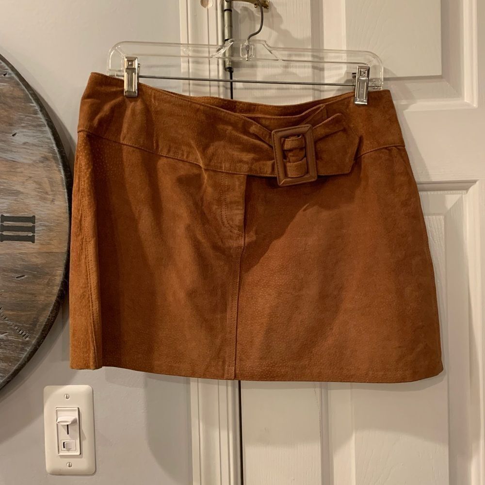 Olly London Vintage Suede Mini Skirt sz 12